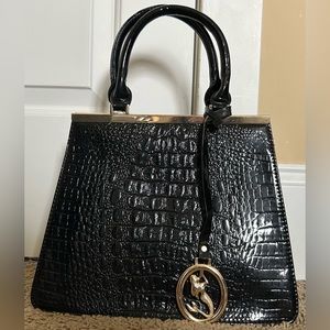 BLACK AND GOLD SPARTINA 449 PURSE